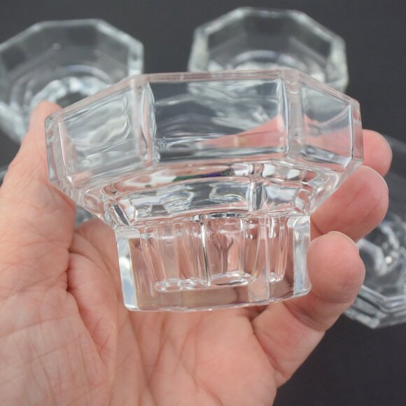 6 Vintage Luminarc/Arcoroc "Octime" Candle Holders - Picture 9 of 10